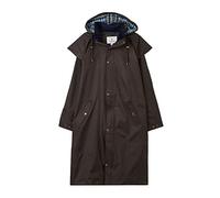 LightHouse Stockman Mens Full Length Raincoat, Waterproof Windproof Long Rain Coat with Detachable Hood and Protective Cape - Chocolate - M