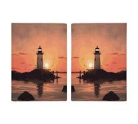 Lighthouse Sunrise Passport Holder Passport Wallet PU Leather Passports Protective Cover Slim Travel Accessories