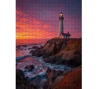 Lighthouse Sunset Jigsaw Puzzle 4000 Piece, Puzzles for Adults 4000, The Impossible Challenge, Jigsaw Puzzle Games Classic Educational, Wooden Puzzles, for Home Wall Decoration Gift FNKL1-259
