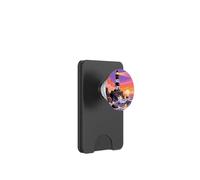 Lighthouse Sunset Ocean and Waves Comic Style PopSockets PopWallet for MagSafe