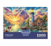 Lighthouse SunsetProdigious 1000-Piece Jigsaw Puzzles for Adults Consisting of 1000 Seemingly Insurmountable Challenging Puzzle Educational Pieces - Forged As A Legacy Gift Jigsaw Puzzles for Adults