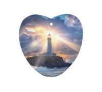 Lighthouse Sunshine Car Aromatherapy Tablets Air Freshener Hanging Scented Cards for Rooms Bathrooms Wardrobe Love form