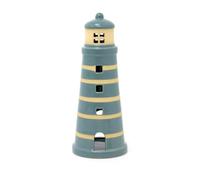 Lighthouse Tealight Holder | Ceramic Light House Candle Holder for Coastal Home Decor | Nautical Candle Ornament for Seaside Homes - 19cm