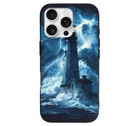 Lighthouse Thunder And Storm Printed Phone Cover Case Compatible with iPhone 16/16 Plus/16 Pro/16 Pro Max/16 E Funny Lightweight TPU Phones Protector