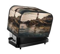 Lighthouse Toaster Cover 2 Slice, Waterproof Bread Machine Covers with Pockets Universal Size Kitchen Small Appliance Cover with Handle, Dust and Fingerprint Protection