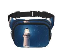Lighthouse Under Starry Night Sky Fanny Pack Fashion Belt Bag Lightweight Waist Pouch With Adjustable Strap Crossbody Bags For Women Travel Sports Running