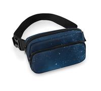 Lighthouse Under Starry Night Sky Fanny Pack Waterproof External Pocket Portable Waist Pack Outdoor Adjustable Strap Lightweight Waist Bag for Workout Traveling Casual Running Hiking Cycling