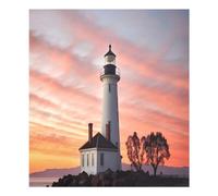 Lighthouse under The Sunset Glow Dishwasher Magnet Cover Waterproof Magnectic Sticker Refrigerator Magnet Decor Home Cabinet Decals Appliances Stickers for Home Decor Kitchen Decoration 23"x26"