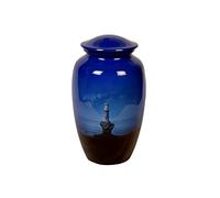 Lighthouse Urn Blue Color Design Cremation Urns for Human Ashes Beautiful Large Sharing to Remember Your Loved One Lost Adult Memorial Funeral Vase by Loving Memories, Sky Blue, (sk005)