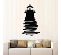 Lighthouse wall Sticker Silhouette Beach Vinyl Window Sticker Living Room Bathroom Home décor Creative Wallpaper