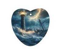 Lighthouse Wave Boat Ship Thunder 1 PCS Car Air Freshener Hanging Aromatherapy Tablets Automotive Ornament for Auto Room Bathroom Bedside Love form