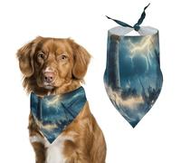 Lighthouse Wave Boat Ship Thunder Dog Bandanas Cute Triangle Bibs Washable Cats Dogs Neckerchief Pet Scarf