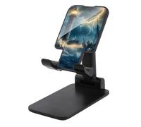 Lighthouse Wave Boat Ship Thunder Funny Phone Stand Adjustable Foldable Plastic Holder for 4-13 Inch Phones Tablets