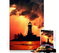 Lighthouse Wave Puzzles for Adults 1000 Puzzles Brain Teaser Sharp Detail Family Pastime Art Piece (50x75cm)