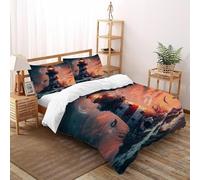 Lighthouse Waves Bedding Set Theme Bedspread Ocean Theme Duvet Cover Set Microfiber Comforter Cover Suitable for Family,couple,children with Pillow Double(200x200cm)