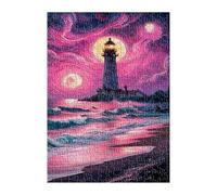Lighthouse Waves Puzzle 1000 Pieces, Fun Challenging Puzzle Games, Difficult Jigsaw Puzzles for Adults 1000 Pieces