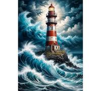 Lighthouse Waves Puzzles 60 for Adults,jigsaw puzzles for adults 60 Pieces Puzzle Home Challenging Educational Games Home Decoration puzzle Gifts