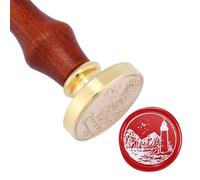 Lighthouse Wax Seal Stamp, Sealing Wax Stamp with Retro Rosewood Handle for Wedding Invitations, Thanksgiving Card,Envelope, Postage Letter, Wine Package