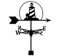 Lighthouse Weather Vane Roof Install Wind Vane with Anti- Black Spray Paint Wind Direction Indicator for Garden Decoration and Yard Decoration