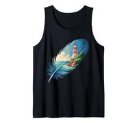 Lighthouse Within a Feather Coastal Tranquility Tank Top