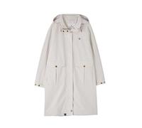 LightHouse Women's Annika Waterproof Coat- Ladies 3/4 Windproof Spring Summer Outdoor Coat with Hood - Cream - 8