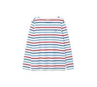 LightHouse Womens Causeway Breton Top - Ladies Long-Sleeved Cotton Stretch Tee - Red Teal Stripe - 14