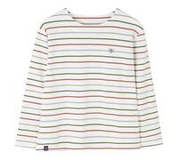 LightHouse Women's Causeway Breton Top - Ladies Long-Sleeved Cotton Stretch Tee - Sea Kelp Rust Stripe - 18