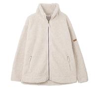 LightHouse Women's Cobh Fleece Jacket - Warm Full Zip - Funnel Neck - Straight Fit - Two Front Pockets - Cosy Outdoor Layer - Irish Cream - Size 16