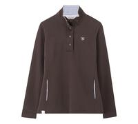 Lighthouse Clothing Women's Haven Jersey Popper Detail Cotton Top in Brown | Size: 18 Lighthouse Clothing Brown 18