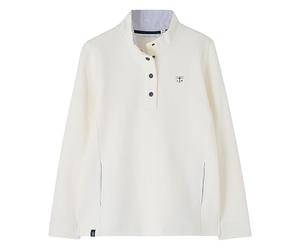 LightHouse Womens Haven Sweatshirt - Ladies Warm Popper Detail Cotton Top - Coconut - 18