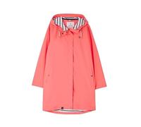 LightHouse Women's Long Beachcomber Jacket - Ladies 3/4 length Windproof Spring Summer Outdoor Coat with Hood - Deep Coral - 16