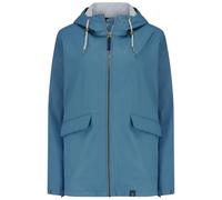 LightHouse Women's Lucy Rubberised Showerproof Jacket - Ladies Hip-length Windproof Spring Summer Outdoor Coat with Hood - Bluestone - 12
