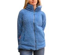 LightHouse Women's Seashell Sherpa Fleece - Ladies' Half-Zip Funnel Neck Sweatshirt - Marine Blue - 12