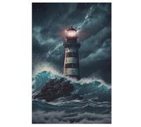Lighthouse Wooden Jigsaw Puzzles 1000 Piece Puzzle For Adults. Challenging To Complete But Fun And Humorous Jigsaws （78×53cm）
