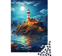 Lighthouse Wooden Jigsaw Puzzles for Adults 1000 Piece Puzzles Rectangular Puzzle And Home Decor And Family Game 1000pcs (75x50cm)