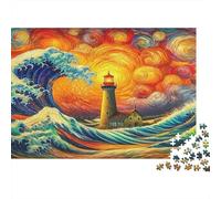 Lighthouse1000 Pieces Jigsaw Puzzles for Adults And Kids Educational Games SunsetFun And Challenging Home Decors Great Gift Idea38x26cm/1000pcs