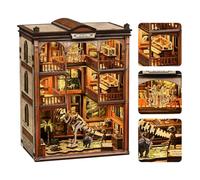 Lighting 3D Dinosaur Fossil Museum Book-Nook Puzzle Diy Miniature Wooden