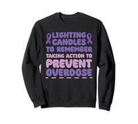 Lighting Candles Remember Taking Action To Prevent Overdose Sweatshirt