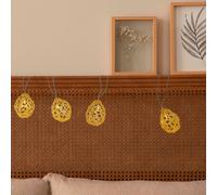 Lighting Collection Amberglow Solar LED Outdoor String Lights in Amber Lighting Collection Amber