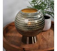 Lighting Collection Battery Powered Glass Lamp Amber Table Lamp in Green Lighting Collection Green