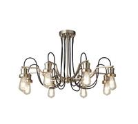 Lighting Collection Boston Satin Silver 8Lt Pendant
