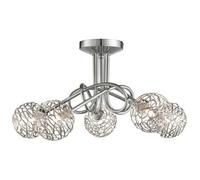 Lighting Collection Calgary Chrome 5 Light Ceiling Light