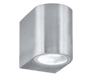 Lighting Collection Chios Satin Silver Led Outdoor Wall Light
