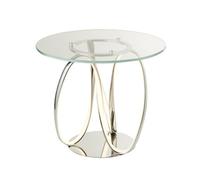 Lighting Collection Chuck Decorative Led Side Table With Glass Top