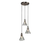 Lighting Collection Durban Pwete 3Lt Multi-Drop Pendant