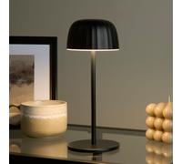 Lighting Collection Ella Outdoor Rechargeable Table Lamp - Black Lighting Collection Black