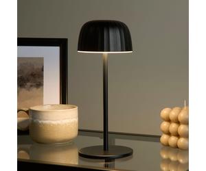 Lighting Collection Ella Outdoor Rechargeable Table Lamp - Black Lighting Collection Black