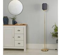 Lighting Collection FROSTED FLOOR LAMP NAVY in Blue Lighting Collection Blue