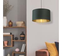 Lighting Collection Green Velvet Drum Shade Gold Inner D50Cm Lamp Shade Lighting Collection Green
