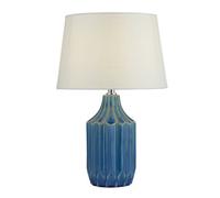 Lighting Collection Guanta Blue Ceramic Table Lamp